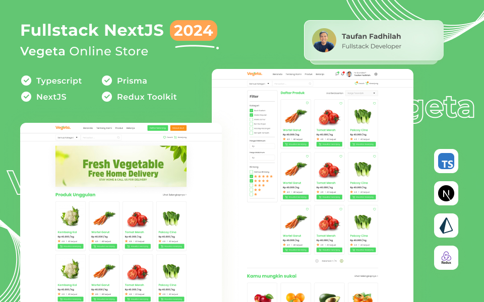 Kelas Full-Stack JavaScript NextJS 2024 Developer: Bikin Website Toko Online di BuildWithAngga